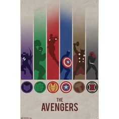 the avengers movie poster is displayed in a black frame