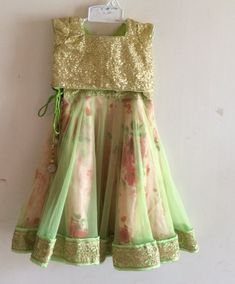 Sequin floral lehenga in green Floral Lehenga, Sequin Blouse, Kids Designer Dresses, Baby Dresses, Baby Princess, Absolutely Fabulous, Baby Dress, Lehenga, Piping