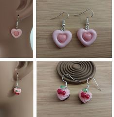 Complete your look cute novelty earrings in desserts of all sorts of fun shapes and styles! - Size: Layer cake charms around 13 mm - 20mm. - Charms Material: environmental friendly resin and plastic       - Quality ensured: we check our products individually before shipping Heart-shaped Sweet Earrings For Party, Heart-shaped Earrings With Charms For Valentine's Day, Heart-shaped Charms Earrings For Valentine's Day, Valentine's Day Heart-shaped Charm Earrings, Valentine's Day Heart-shaped Novelty Earrings, Stylish Earring, Heart Earrings, Earrings Handmade, Jewelry Earrings Dangle