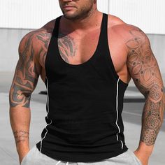 Season:Spring  Summer; Function:Soft,Breathable; Fabric:Polyester; Sleeve Length:Sleeveless; Gender:Men's; Style:Muscle,Fashion,Basic; Elasticity:Micro-elastic; Tops Type:Undershirt,Tank,Tank Top; Occasion:Gym,Sport,Casual Daily; Top Length:Regular; Fit Type:Regular Fit; Pattern:Plain; Neckline:Crew Neck; Front page:FF; Listing Date:02/21/2024; Production mode:External procurement; Bust:; Length [Top]: