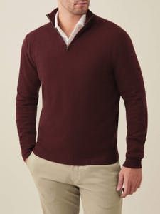 Red Cashmere Sweater With Fine Knit, Formal Fine Knit Cashmere Tops, Cashmere Workwear Sweater In Red, Red Cashmere Winter Top, Casual Red Cashmere Tops, Classic Red Fine Knit Sweater, Business Casual Cashmere Sweater With Ribbed Collar, Business Casual Cashmere Polo Sweater, Cashmere Tops For Business Casual In Fall