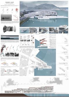 an architectural diagram showing the various parts of a building and its surrounding area, including several different