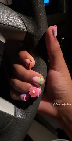 Different Design On Each Nail, Colorful Nail