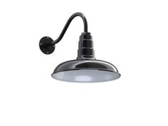 an industrial style wall light on a white background