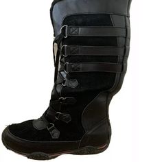 Pajar Canadian Black Waterproof Women’s Boot Us 9-9.5 Black Leather Insulated Waterproof Boots, Black Insulated Leather Waterproof Boots, Insulated Black Leather Waterproof Boots, Black Leather Waterproof Hiking Boots, Sporty Black Leather Waterproof Boots, Black Waterproof Boots For Winter Outdoor Activities, Black Waterproof Boots For Outdoor, Black Waterproof Outdoor Boots, Black Leather Weatherproof Waterproof Boots