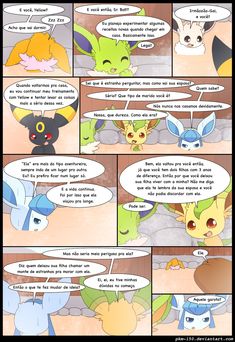 the comic strip shows how pokemon are talking to each other