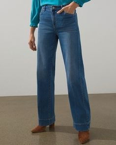 Trouser Jeans - Chico's Trouser Jeans Outfit, Beth Dutton Style, Womens Trouser Jeans, Casual Fridays, Denim Day, Womens Designer Fashion, Sweaters And Jeans, Denim Trousers, Casual Fit