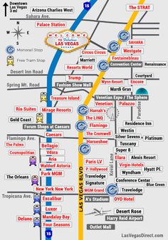 the las vegas metro map with all major stops