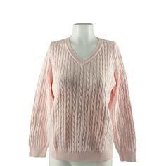 Nwt $46 Fall Textured Sweater Petite Xl Cable Knit Baby Pink Cozy 100% Cotton Pit To Pit: 22.5" Length: 26" We Do Accept Reasonable Offers :) Our Items Are All Carefully Examined, Measured, Photographed, And Stored In A Smoke-Free Environment. - 100% Authenticity Guaranteed. Shipping Via Usps 2-3 Day Mail With A Tracking Number Uploaded Shipping Every Day Except Sundays. Please Feel Free To Ask Any Questions/Concerns You May Have. We Drop New Items Daily Be Sure To Save Our Store To Get The Firs Classic Pink Knit Sweater, Classic Pink Cable Knit Sweater, Pink Cable Knit Sweater, Textured Sweater, Karen Scott, Cable Knit Sweater, My Clothes, Style Board, Baby Knitting