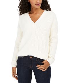 V-neck|Polyester|Hand wash|Imported Lucky Brand Sweater, Chenille Sweater, Sweater Collection, Sweater White, Sweaters Online, Chunky Knits Sweater, Sweater Fashion, White Sweaters, V Neck Sweater