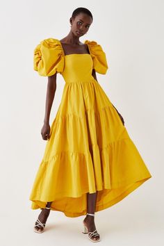 High Low Maxi Dress, Puff Dress, Wrap Dresses, Shift Dresses, Puff Sleeve Dresses, Long Summer Dresses, Looks Chic, Puffed Sleeves Dress, Maxi Dress With Sleeves