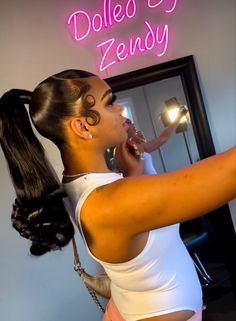 Air Style, Hairstyle Inspo, Slick Hairstyles, Hair Laid, Hair Inspiration Color, Pretty Bracelets, Black Women Hairstyles, Cute Hairstyles