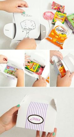 the instructions to make a candy box out of paper