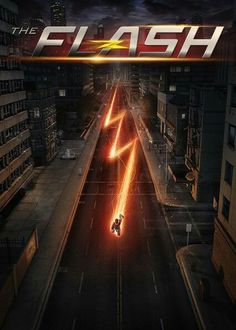 the flash tv series poster with city street