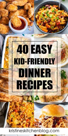 Healthy meal recipe ideas for families with kids. My five kids are always happy when I make these easy kid-approved dinner recipes! Quick family friendly dinner ideas for kids, including picky eaters! Kid Friendly Dinners, Easy Kid Friendly Dinners, Kid Friendly Meals Dinner, Dinner Ideas For Kids, Dinner Recipes Quick, Dinner Aesthetic, Fast Dinner Recipes, Family Friendly Dinners, Chicken Healthy