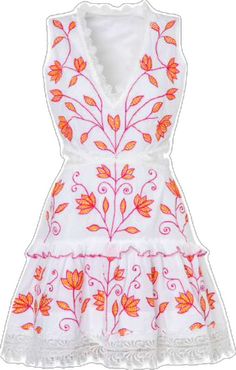 Waimari Lola Dress - Premium Dresses from Marina St Barth - Just $395.00! Shop now at Marina St Barth White Tiered Dress With Floral Embroidery, White Dress With Floral Embroidery And Tiered Skirt, Fitted Tiered Skirt Dress For Vacation, Summer Tiered Dresses With Floral Embroidery, Summer Floral Embroidered Tiered Dress, Summer Floral Embroidered Tiered Skirt Dress, White Tiered Skirt Dress For Vacation, Elegant Tiered Mini Dress For Vacation, Elegant Tiered Skirt Mini Dress For Vacation