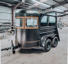 Horse trailer converted into a mobile bar trailer for events and weddings. Horse Trailer Tap Bar, Black Coffee Trailer, Black Horse Trailer Bar, Horsetrailer Bar Interior, Black Mobile Bar, Black Horse Trailer, Horse Trailer Coffee Shop, Mobile Bar Trailer Interior, Mobile Bar Ideas