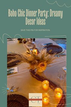 the cover of boho chic dinner party dreamy decor ideas