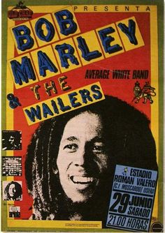 the poster for bob marley and the wailers