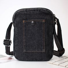 Overview： Design: Vintage Mens Denim Mini Phone Shoulder Bags Denim Phone Crossbody Bag for Women In Stock: Ready to Ship (2-4 days)Include: Only BagCustom: NoColor: Dark Blue, BlackLeather:, JeanMeasures: 15cm x 19cm x 4.5cmWeight: 0.25kgSlots: 1 main slot, 1 phone slot, 1 zipper slotAccessories(option): NoneStyle: Vintage Mens Denim Mini Phone Shoulder Bags Denim Phone Crossbody Bag for WomenVery durable (At least 5 Years) and it should last a life time Note： Each item will have very slight va Casual Dark Wash Shoulder Bag With Zipper Pocket, Black Denim Travel Shoulder Bag, Black Denim Travel Bag, Casual Black Denim Shoulder Bag, Casual Cotton Shoulder Bag With Mobile Phone Pocket, Black Denim Shoulder Bag For Everyday Use, Casual Denim Shoulder Bag With Mobile Phone Pocket, Casual Denim Shoulder Bag With Mobile Phone Holder, Casual Denim Mobile Phone Bag