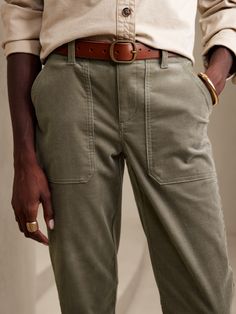 Adventure awaits when dressed in these beautiful utilitarian pants made from a sumptuously soft, fine wale cotton corduroy from Italy.  SLIM FIT: Expertly cut for a slim, not-too-tapered fit.  Mid rise.  FROM ITALY'S MARZOTTO MILL: This style is craf Corduroy Workwear Pants With Five Pockets, Corduroy Work Pants With Patch Pockets, Corduroy Workwear Bottoms With Five Pockets, Fall Corduroy Pants With Patch Pockets, Corduroy Tapered Leg Pants For Work, Tapered Leg Corduroy Pants For Work, Mens Utility Pants, Corduroy Utility Cargo Pants For Fall, Utility Corduroy Cargo Pants For Fall