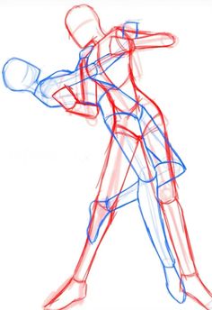 a drawing of a man holding a baseball bat in one hand and the other arm out