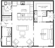 the floor plan for a small apartment