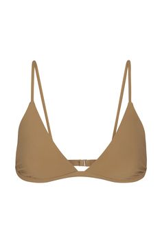 DESCRIPTION A wide-cut silhouette adds a fresh twist to the timeless triangle top. Finished with a banded bottom and slim straps, the Classic Triangle Bikini Top will be your go-to summer style. Wear it with our High-Waist Cheeky Bottoms for a can’t-miss pairing. PRODUCT DETAILS Fits true to size UV protected UPF 50+, fully lined Hook-and-eye closure Adjustable straps Composition: 72% polyamide, 28% elastane Machine washable - ships with Anemos wash bag Made in Los Angeles Eco Swimwear, Swimwear Dress, Wash Bag, Triangle Top, Triangle Shape, New Arrival Dress, Wash Bags, Skirt Top, Summer Wardrobe