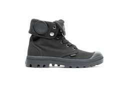 WOMENS BAGGY - Palladium US Casual Sports Boots With Cushioned Footbed, Casual Mid-top Boots With Rubber Heel Cap, Casual Ankle Boot Sneakers For Streetwear, Casual Ankle Boot Sneakers With Rubber Sole, Functional Sneakers With Rubber Toe Cap, Casual Ankle Boot Sneakers For Outdoor Activities, Waterproof Casual Canvas Sneakers, Casual Waterproof Canvas Sneakers, Casual Black Canvas Boots