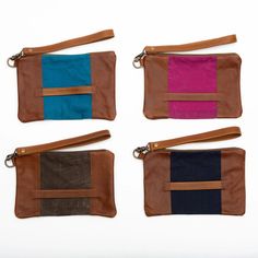 Stylish and durable, this Eastport Clutch is made to accompany you on all of your travels. Perfect for those on the go! Attach the Eastport Clutch to the inside of the Saco River tote Bag or the Fore Street Tote Bag (sold separately) to make a stylish set. Due to the nature of the leather, variations in color may occur. Made in a solar-powered workshop in Maine. Includes detachable leather wrist strap with a bronze lobster clasp built-in leather hand clutch strap zip-top closure Materials waxed Rockport Maine, Hand Clutch, Navy And Brown, Waxed Canvas, Solar Powered, Leather Purse, Zip Top, Wrist Strap, Full Grain Leather