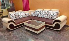 Sofa set made up of wood and cushion material Suitable for home decore purpose  Measurement -6 seater L Type Sofa, Sofa Come Bed, Sofa Couch Design, Bed Back Design, Bed Headboard Design, Luxury Sofa Design, Wooden Sofa Designs, Corner Sofa Design, Sofa Bed Design