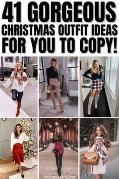 Trendy Outfits Christmas, Christmas Spectacular Outfits, Xmas Party Outfits Casual, Trendy Christmas Party Outfit, Holiday Concert Outfit Ideas, Christmas Outfit Ideas For Women 2023, Christmas Theme Outfit Parties, Holiday Outfit 2024, Christmas Meal Outfit