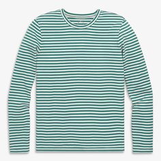 Stripe tees are a classic, but are hard to get *just* right. So we set out to make the very best. Inspired by our kids easy stripe tee, it has a relaxed crewneck and a straight but not-too-boxy fit.   Fabric:  100% cotton jersey; pre-washed to minimize shrinkage.    Feel:  Incredibly soft and breathable. Learn more.   Fit:  Women’s fit styles are shorter in length and narrower in the shoulders compared to unisex fits. We use “women’s” in this context so customers can get a sense of fit, not to s Horizontal Stripe Crew Neck Tops For Fall, Classic Crew Neck Tops With Horizontal Stripes, Striped Long Sleeve T-shirt For Fall, Classic Horizontal Stripe Tops For Fall, Fall Tops With Contrast Stripes, Classic Fall Tops With Horizontal Stripe Pattern, Classic Fall Tops With Horizontal Stripes, Classic Striped Crew Neck Top, Classic Striped Top With Three Stripes