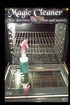 an advertisement for magic cleaner in the oven