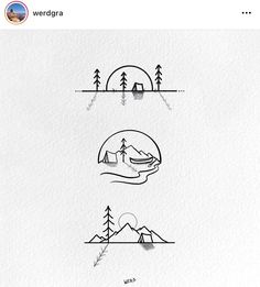 some mountains and trees are depicted in the screen shot on an instagramt page