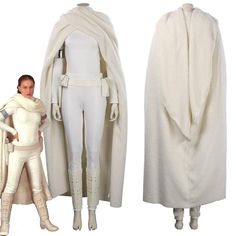 star wars the force awake cosplay costume with cloak and boots, including one woman's outfit