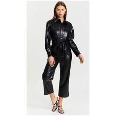 New Without Tags Never Worn Perfect New Condition Size 4, Small, Au8 Approx Measurements: Armpit To Armpit: 20.5” Waist: 20” Sleek Fall Workwear Jumpsuits And Rompers, Sleek Workwear Jumpsuits And Rompers For Fall, Sleek Jumpsuits And Rompers For Fall Workwear, Fitted Trendy Pantsuit For Fall, Black Jumpsuits And Rompers For Fall Workwear, Long Sleeve Pantsuit For Date Night In Fall, Fitted Jumpsuits And Rompers For Fall Date Night, Sleek Jumpsuits And Rompers For Spring Night Out, Casual Fall Pantsuit For Night Out