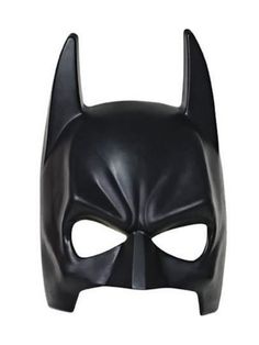 a batman mask with black leather on the face and ears, as if it were made from