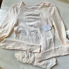 Intimately Free People Size Xs/S 92% Nylon, 8% Spandex Off White/ Blush Color Nwt Gold Leotard, Purple Bodysuit, Free People Bodysuit, High Neck Bodysuit, Mock Neck Bodysuit, Floral Bodysuit, V Neck Bodysuit, Square Neck Top, Ribbed Bodysuit