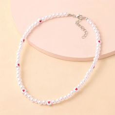 SPECIFICATIONSBrand Name: NoEnName_NullHign-concerned Chemical: NoneMetals Type: NoneOrigin: Mainland ChinaCN: ZhejiangNecklace Type: Chains NecklacesMaterial: PEARLGender: WomenStyle: ClassicFine or Fashion: fashionOccasion: PartyItem Type: NECKLACESChoice: yessemi_Choice: yes Name:Pearl Beads NecklaceMaterial:Artificial pearlChain Length:38+5cmStyle:FashionApplicable Occasions:Home,Office,School,Bar,PartyPackage Included: 1Pc Pearl Beads Necklace Small Pearl Necklace, Pearl Beads Necklace, Romantic Necklace, Fashion Beads, Couple Gift, Chains Necklaces, Jewelry Choker, Collar Jewelry, Chain Choker