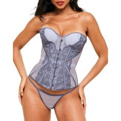 This corset is ultra-romantic with a sweetheart neckline and strategically placed hourglass lace details to flatter your figure. It has an underwire, front closure, and a functional lace-up back. It comes with a matching g-string. Elegant Underwire Corset With Lace Trim, Fitted Underwire Corset With Lace Closure, Lace Corset With Sweetheart Neckline And Lace Bodice, Lace Corset With Sweetheart Neckline, Lace Underwire Corset With Lace Trim, Lace Underwire Coquette Corset, Lace Coquette Underwire Corset, Fitted Underbust Corset With Lace Closure, Coquette Lace Underwire Corset