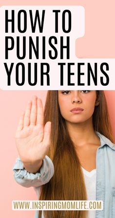 a girl with long hair holding her hands up to the camera and text overlaying how to punch your teens