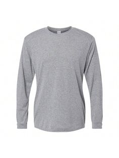 3.5 oz./yd, 100% microfiber performance polyester. Heather Grey is 4.7 oz. Paragon Plus moisture management properties. Anti-microbial & wrinkle resistant finish. Raglan shoulder and inset sleeves. UPF 50+ protection. Side seams. Tear away label.Long Islander Performance Long Sleeve T-Shirt (Heather Grey) Grey    Fabric   Non-Stretch  Men Clothing, size features are:Bust: ,Length: ,Sleeve Length: Gray Long Sleeve Tshirt, Gray Long Sleeve T-shirt For College, Casual Gray Long Sleeve T-shirt, Gray Long Sleeve Workout T-shirt, Gray Long Sleeve Breathable T-shirt, Grey Long Sleeve, Grey Fabric, Heathers, Heather Grey