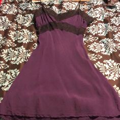 Gorgeous Sexy Slip Dress Made By Eternal Love Nyc Size Medium Dark Purple With Black Lace Trims. Almost Knee Length Super Sexy. Purchased At Boutique Many Years Ago For Over $200 Used Once. In Excellent Condition. No Flaws. Smoke Free Similar To Morbid Threads Killstar Dollskill Lip Service Black Craft Cult Romantic Goth Style Purple Gothic Party Dress, Dark Purple Satin Slip Dress, Plum Purple Slip Dress, Purple Goth Dress, Purple Romantic Goth, Black Craft, Romantic Goth, Goth Style, Lace Slip Dress