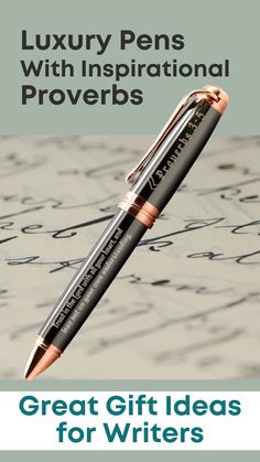 a pen with the words great gift ideas for writer