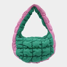 -Material : 100% Polyester -Bag Size : 8.6" X 11.8" X 3.2" - Zipper Closure Green Rectangular Shoulder Bag For Winter, Green Large Capacity Bags For Winter, Green Nylon Shoulder Bag With Top Carry Handle, Casual Green Bags For Winter, Casual Green Winter Bags, Green Nylon Bag With Top Carry Handle, Green Winter Shoulder Bag, Green Travel Bags For Winter, Trendy Green Bag For Winter