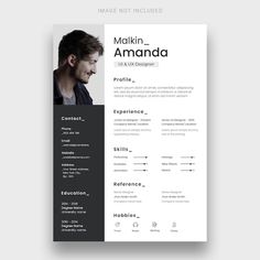 a professional resume template with black and white colors