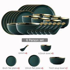 Gislöv Dinnerware - EDEN + ASH Green Dishes Set, Dark Dinnerware, Forest Green Cookware, Dark Green Plates, Dinnerware Sets Luxury Green Everyday, Green Kitchen Accessories, Green Dinnerware, Dark Green Kitchen, Green Plates