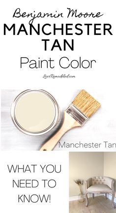 an advertisement for the paint color that is being used to decorate furniture and decor items