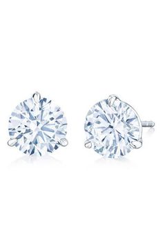 Add fiery sparkle to your evening look with brilliant, round-cut diamonds prong-set on timeless stud earrings crafted from polished platinum. Total diamond weight: 5.00ct. Color: I Clarity: SI2 Platinum/diamond Made in the USA >Diamond Guide Classic Brilliant Cut Diamond White Earrings, Classic Platinum Brilliant Cut Diamond Earrings, Classic Platinum Diamond Earrings With Brilliant Cut, Classic White Round Diamond Earrings, Formal Platinum Diamond Earrings With Round Cut, Formal Platinum Diamond Earrings Round Cut, White Diamond Earrings With Prong Setting, White Platinum Round Diamond Earrings, Platinum Diamond Earrings For Formal Occasions